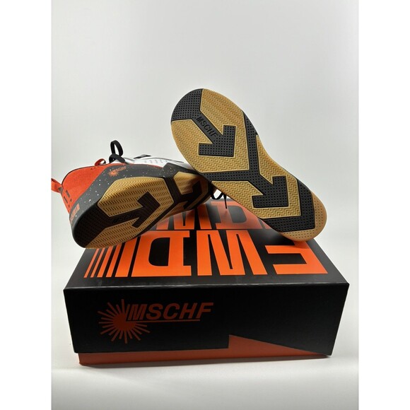 MSCHF BWD 004 “Backward” Sneakers Size 12M US (EU 46) Black/Orange/White